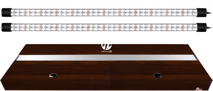 DIVERSA Pokrywa Platino LED 120x40cm (2x24W) (117164) - Aluminiowa obudowa z oświetleniem LED