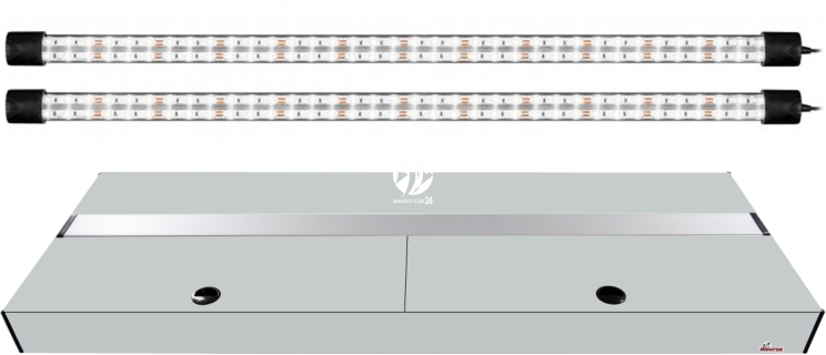 DIVERSA Pokrywa Platino LED 120x40cm (2x24W) (117164) - Aluminiowa obudowa z oświetleniem LED