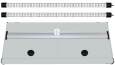 Pokrywa Platino LED 120x40cm (2x30W) Popiel (Srebrny)