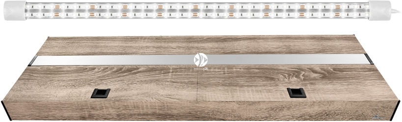 DIVERSA Pokrywa Platino LED 120x50cm (1x24W) (117190) - Aluminiowa obudowa z oświetleniem LED Dąb Truflowy