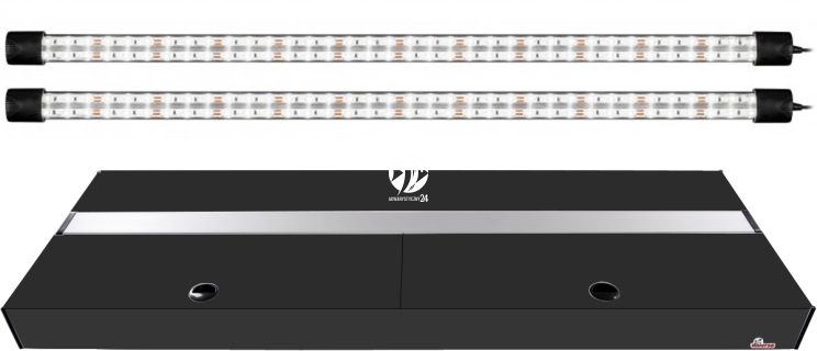 DIVERSA Pokrywa Platino LED 120x50cm (2x24W) (117198) - Aluminiowa obudowa z oświetleniem LED