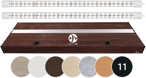 DIVERSA Pokrywa Platino LED 120x50cm (2x24W) (117198) - Aluminiowa obudowa z oświetleniem LED