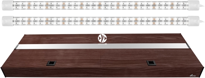 DIVERSA Pokrywa Platino LED 120x50cm (2x24W) (117198) - Aluminiowa obudowa z oświetleniem LED Wenge