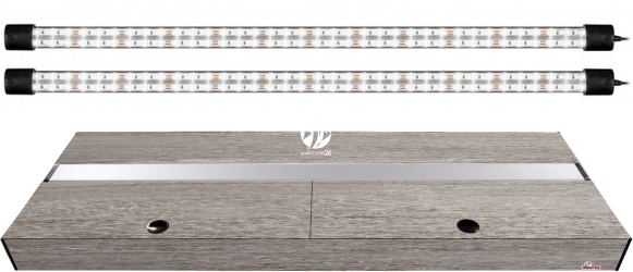 DIVERSA Pokrywa Platino LED 150x50cm (2x27W) (117216) - Aluminiowa obudowa z oświetleniem LED Dąb truflowy