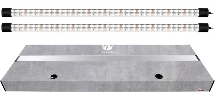 DIVERSA Pokrywa Platino LED 150x50cm (2x27W) (117216) - Aluminiowa obudowa z oświetleniem LED