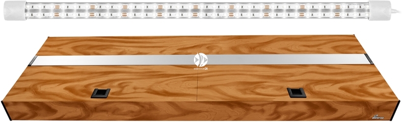 DIVERSA Pokrywa Platino LED 160x60cm (1x27W) (117242) - Aluminiowa obudowa z oświetleniem LED Wiśnia