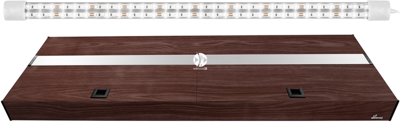 DIVERSA Pokrywa Platino LED 160x60cm (1x27W) (117242) - Aluminiowa obudowa z oświetleniem LED Wenge