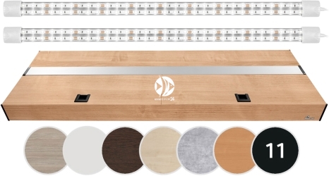DIVERSA Pokrywa Platino LED 160x60cm (2x27W) (117249) - Aluminiowa obudowa z oświetleniem LED