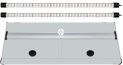 Pokrywa Platino LED 160x60cm (2x36W) Popiel (Srebrny)