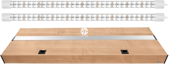 DIVERSA Pokrywa Platino LED 200x60cm (2x30W) (117282) - Aluminiowa obudowa z oświetleniem LED Buk