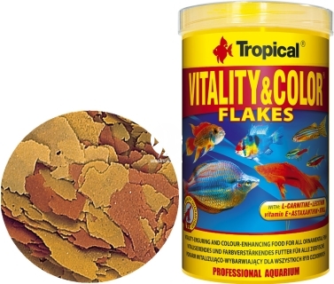 TROPICAL Vitality & Color - Wysokobiałkowy, wybarwiający pokarm płatkowany z astaksantyną