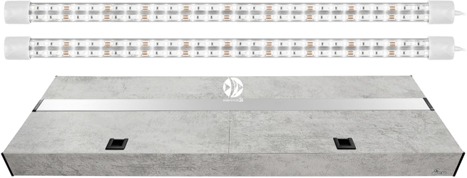 DIVERSA Pokrywa Platino LED 200x60cm (2x30W) (117282) - Aluminiowa obudowa z oświetleniem LED Beton