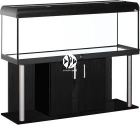 DIVERSA Zestaw Akwariowy Comfort 450l LED Czarny - Zawiera: akwarium, pokrywa, oświetlenie LED, szafka