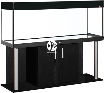 DIVERSA Zestaw Akwariowy Comfort 375l 2xLED Czarny - Zawiera: akwarium, pokrywa, oświetlenie LED, szafka