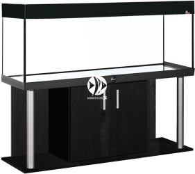 Zestaw Akwariowy Comfort 375l 2xLED Czarny - Zawiera: akwarium, pokrywa, oświetlenie LED, szafka